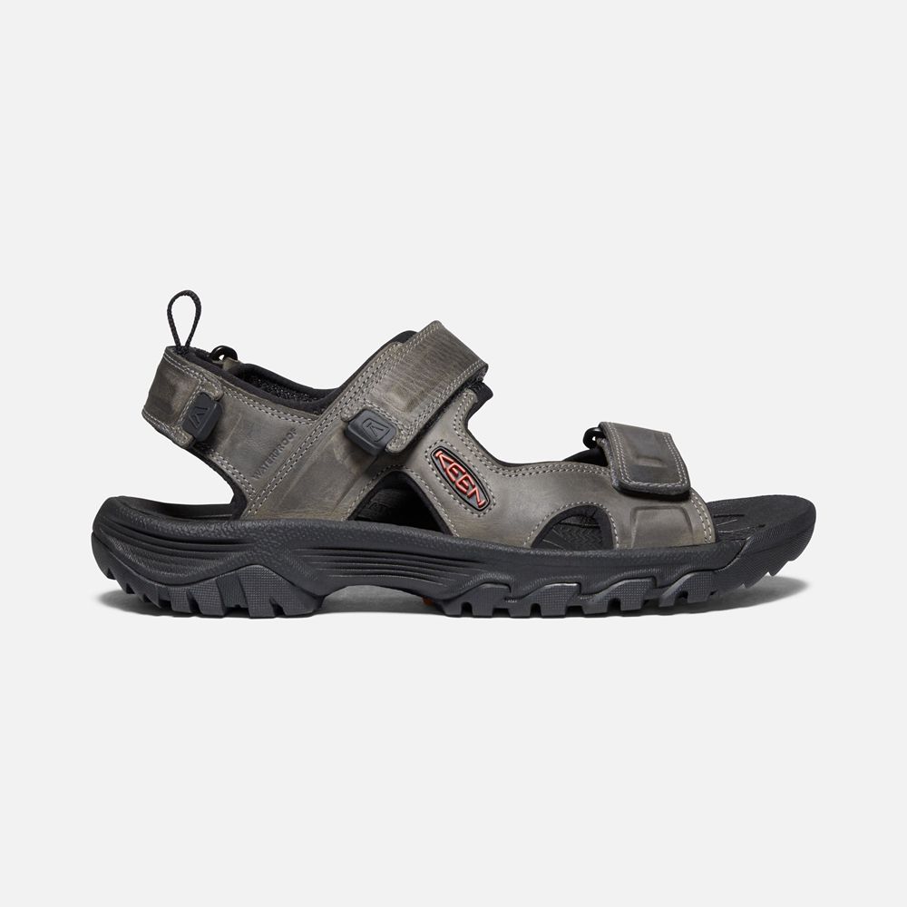 Keen Outdoor Sandalet Erkek Siyah/Gri - Targhee Iii Open Toe - Türkiye DKWG56892